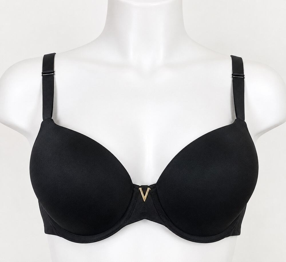 Wacoal 853403 Black Textured Underwire Bra 32DD Full Coverage Adjustable Straps